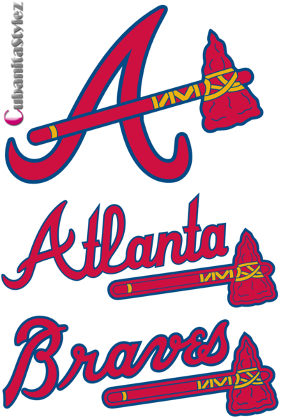 Atlanta Braves logo black and