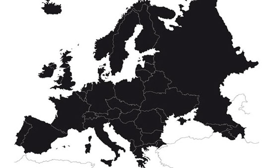 Blank Vector World Map. Relat