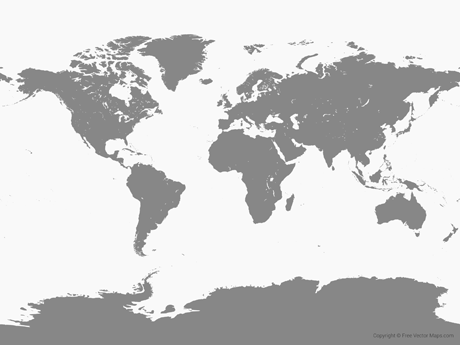 Blank Vector World Map. Relat