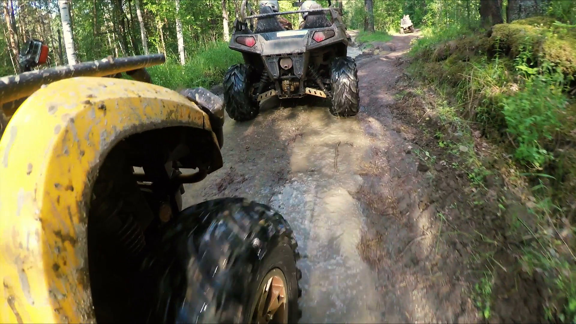 Wheel Atv Drives Into A Deep Mud Puddle Stock Video Footage   Videoblocks - Atv Mud, Transparent background PNG HD thumbnail