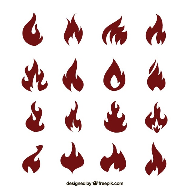 Red Flames - Aure Vector, Transparent background PNG HD thumbnail