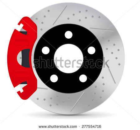 Brake Disc. Vector Illustration Isolated On White Background - Auto Brake Service Vector, Transparent background PNG HD thumbnail