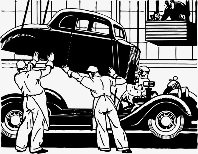 Vector Auto Repair, Auto Mechanic, Vector Free Download, Repairman Png And Vector - Auto Mechanic Black And White, Transparent background PNG HD thumbnail