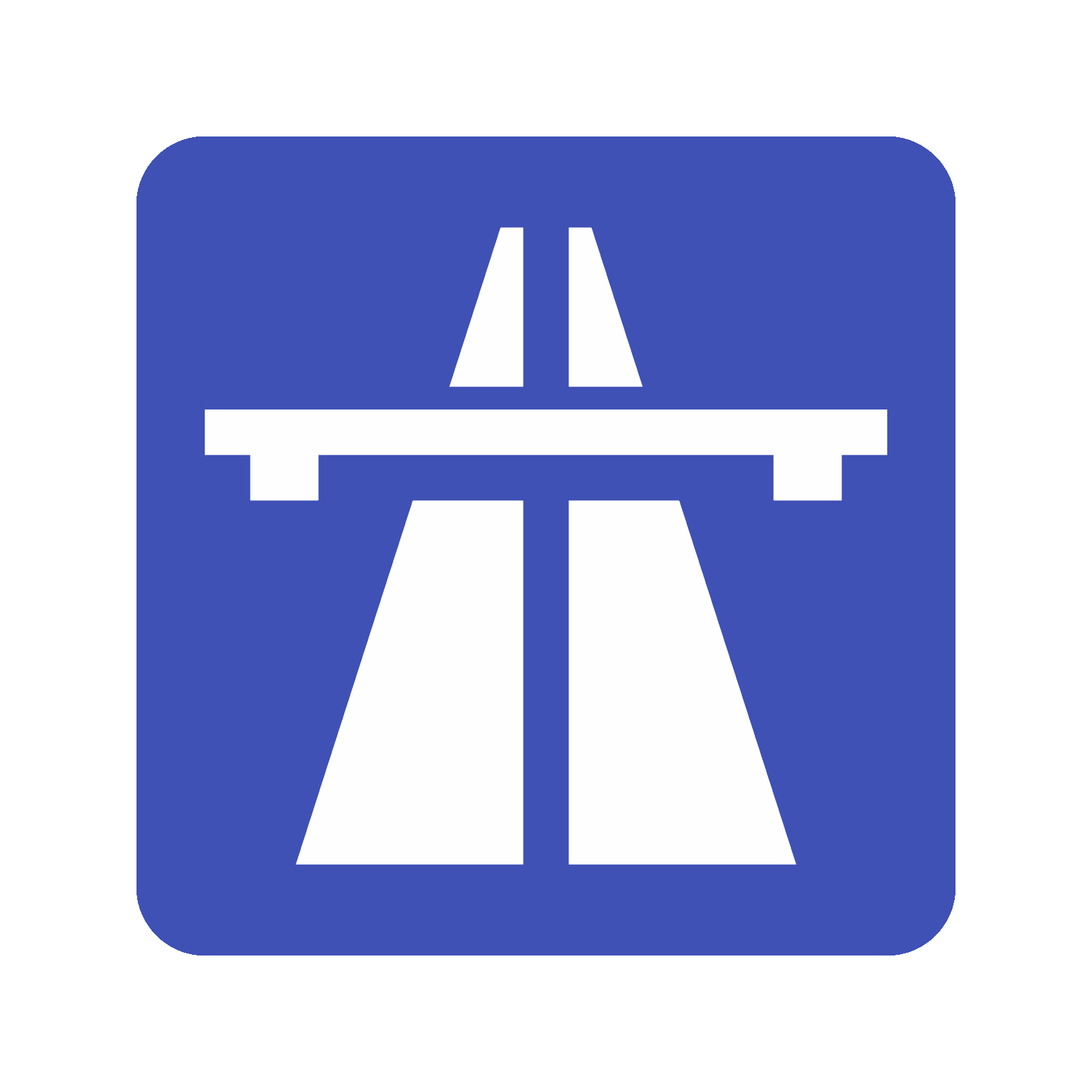 Autobahn icon. Cartoon illust