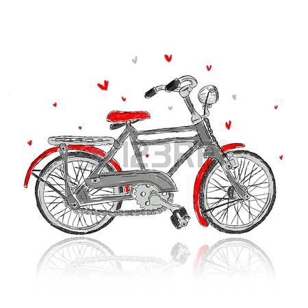 Illustration Of Sketch Of Old Bicycle For Your Design Vector Art, Clipart And Stock Vectors. - Avid Bicycles Vector, Transparent background PNG HD thumbnail