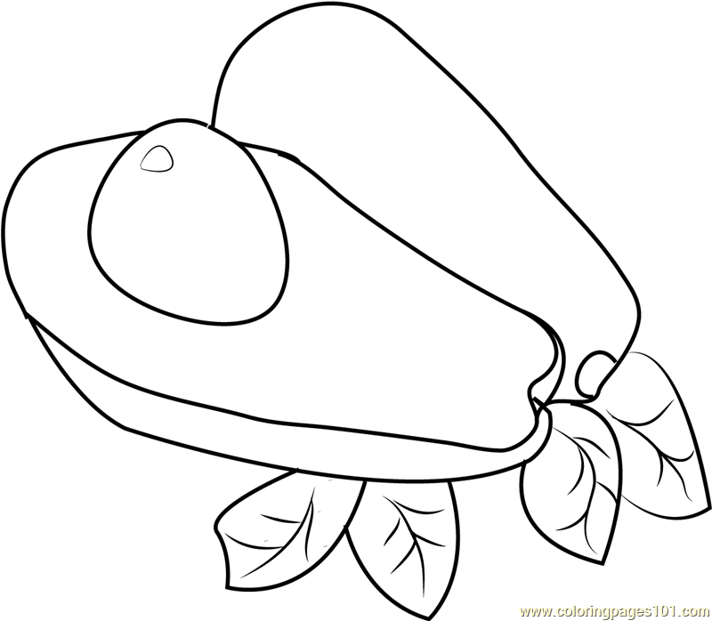 Avocados Coloring Page - Avocado Black And White, Transparent background PNG HD thumbnail