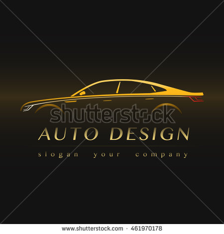 Auto Company Yellow Logo Vector Design Concept With Sports Car Silhouette. - Avtocompany Vector, Transparent background PNG HD thumbnail