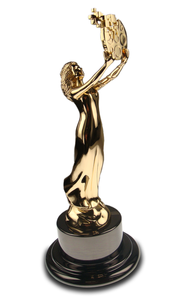 2014 Gold Statuette - Award, Transparent background PNG HD thumbnail