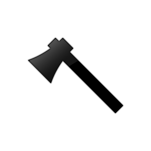 Simple Shaped Ax (Axe) Icon #080896 - Axe Black, Transparent background PNG HD thumbnail