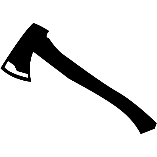 White axe silhouette vector i
