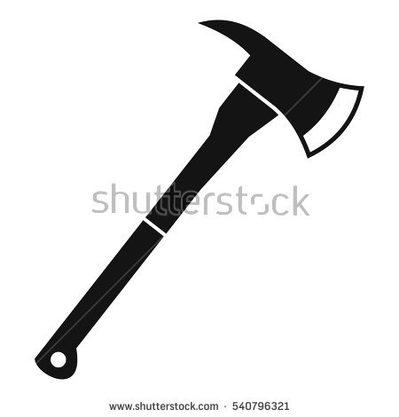Firefighter Axe Icon. Simple Illustration Of Firefighter Axe Vector Icon For Web - Axe Black Vector, Transparent background PNG HD thumbnail