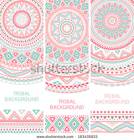 Tribal Ethnic Vintage Banners. Vector Illustration For Your Cute Feminine Romantic Design. Aztec Sign - Aztec Borders, Transparent background PNG HD thumbnail