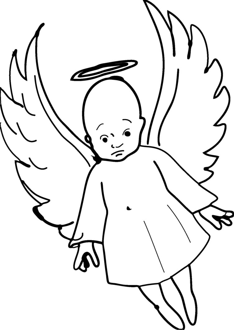 Baby Angel By Helob Hdpng.com  - Baby Angel Black And White, Transparent background PNG HD thumbnail