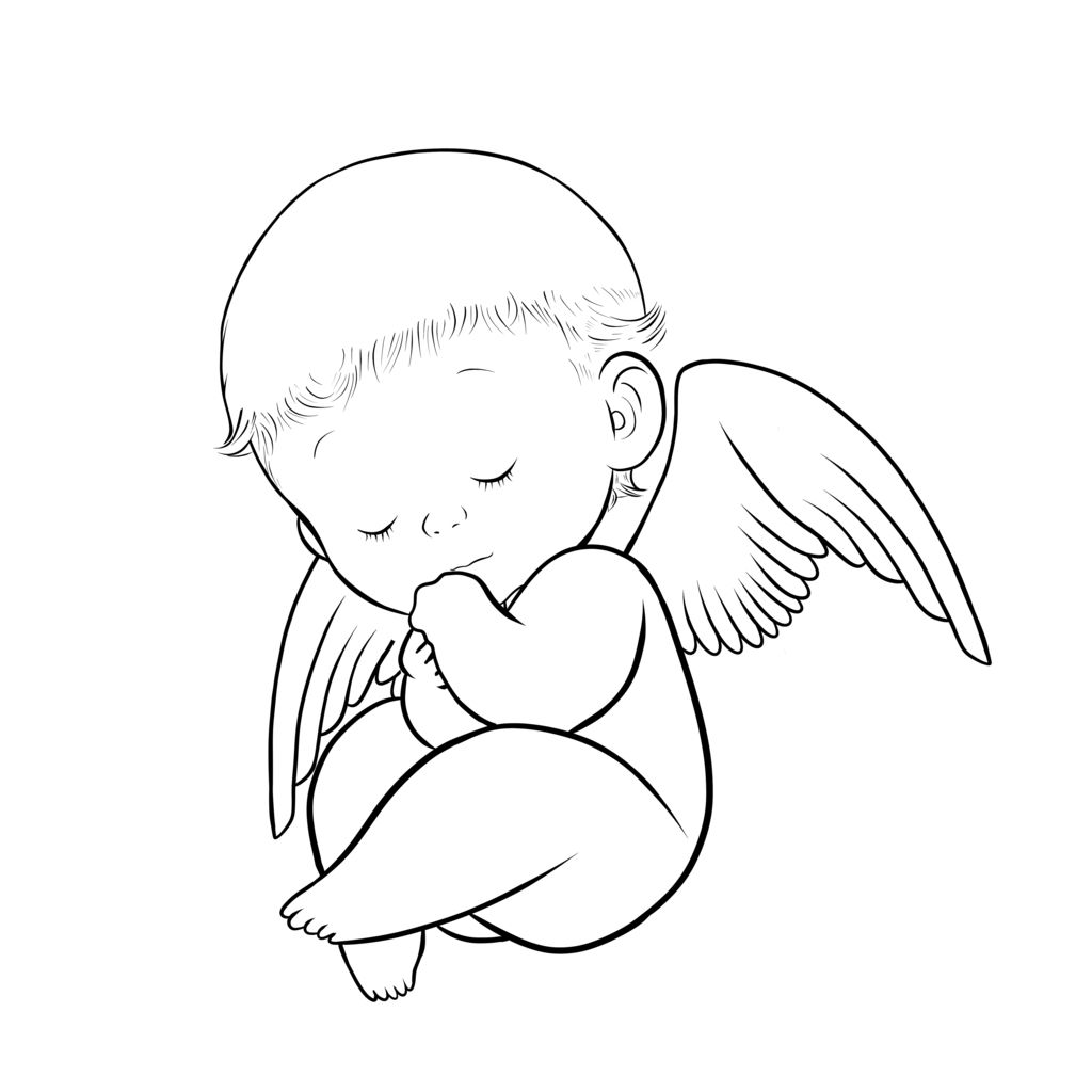 Baby Angel Wings Clipart   Clipart Suggest - Baby Angel Black And White, Transparent background PNG HD thumbnail