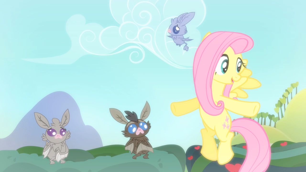 Baby Bat Flying Around Fluttershy S4E07.png - Baby Bat, Transparent background PNG HD thumbnail