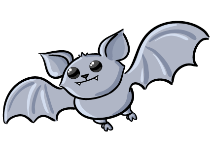 Cute Halloween Clip Art | Free Cute Bat Clip Art - Baby Bat, Transparent background PNG HD thumbnail