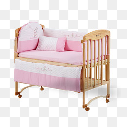 Wooden Safe Baby Crib, Crib, Children\u0027S Bed, Bed Png And - Baby Bed, Transparent background PNG HD thumbnail