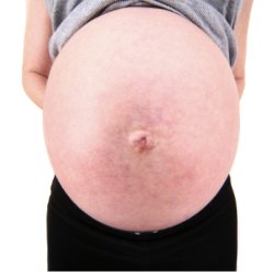 Huge Twin Pregnancy Belly Photo - Baby Belly, Transparent background PNG HD thumbnail