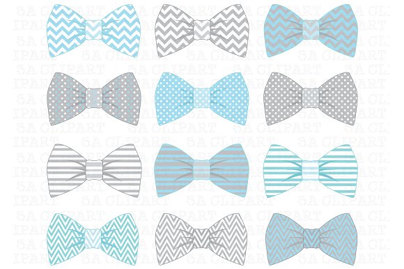 Baby Blue Bow Tie Clipart Fre