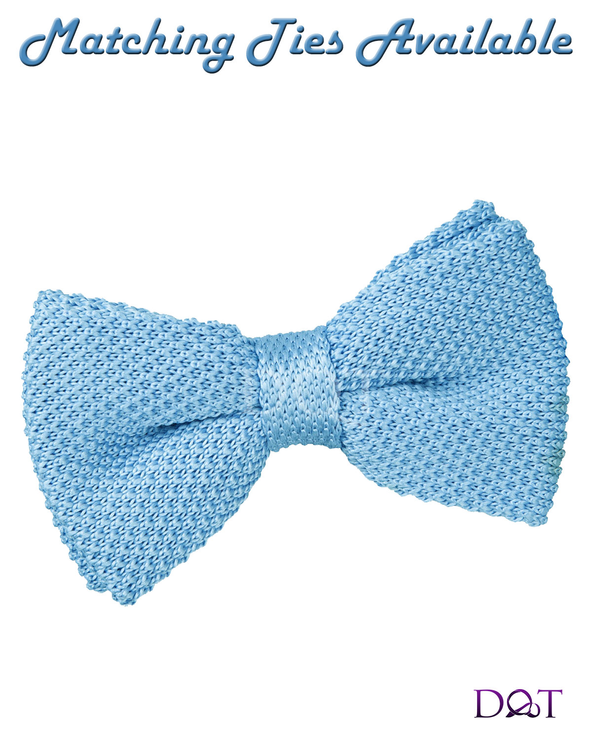 Baby Blue Knitted Bow Tie In Polyester From Dqt - Baby Blue Bow Tie, Transparent background PNG HD thumbnail