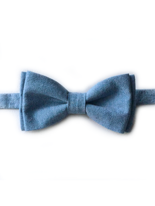 Light Denim Bow Tie - Baby Blue Bow Tie, Transparent background PNG HD thumbnail