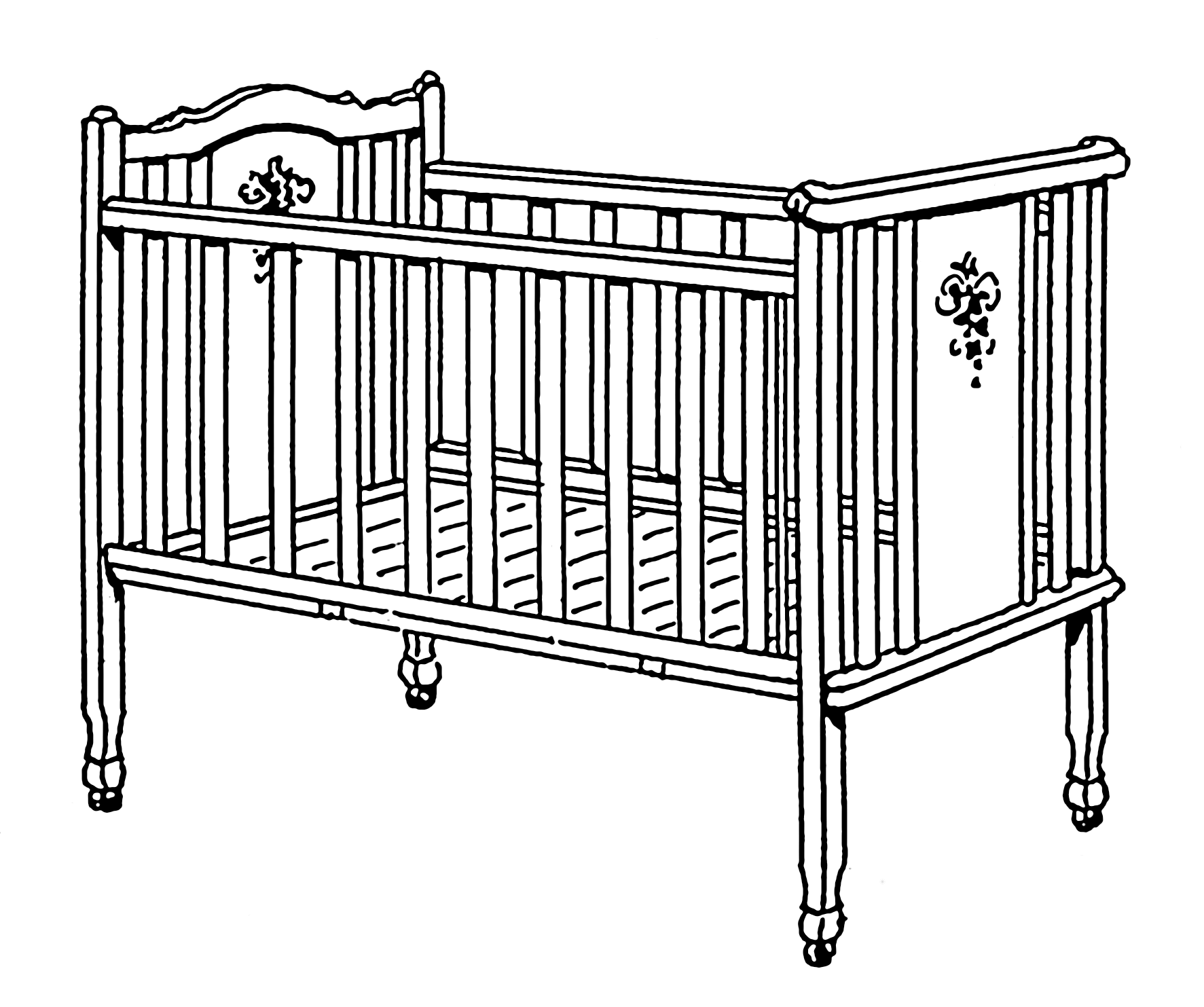 Dosya:crib (Psf).png - Baby Boy Crib, Transparent background PNG HD thumbnail