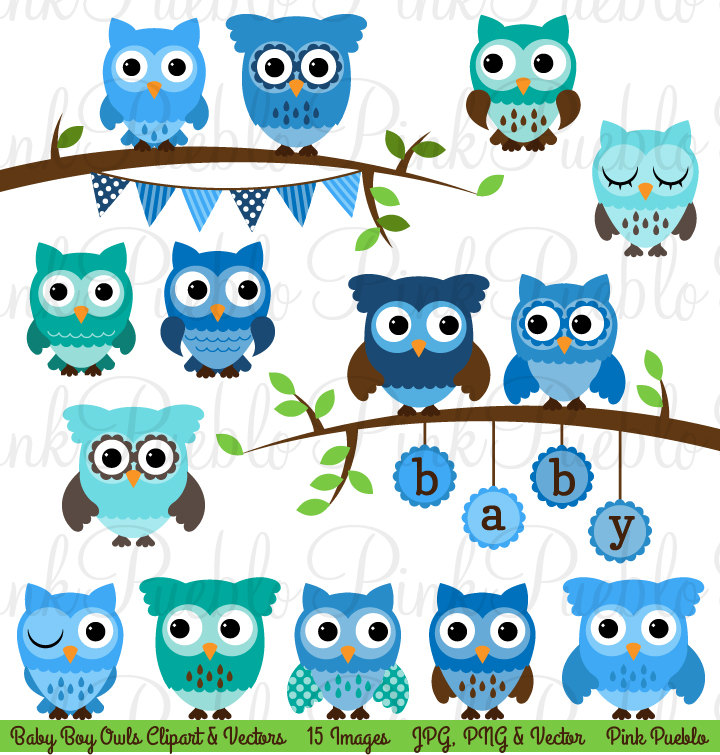 Boy Baby Shower Owl Clipart U0026 Vector Graphics Our Boy Baby Shower Owl Clipart Includes 16 Png Files With Transparent Backgrounds, 16 Jpg Files Wit By Hdpng.com  - Baby Boy Owl, Transparent background PNG HD thumbnail