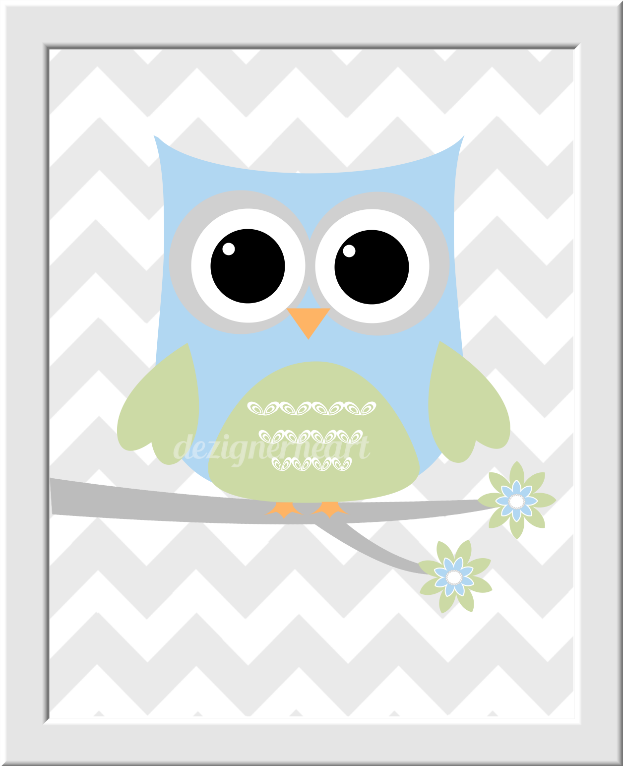 Blue Baby Owls Clipart, Cute 