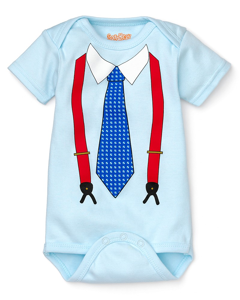 Sara Kety Infant Boysu0027 Tie And Suspenders Bodysuit   Sizes Months - Baby Boy Tie, Transparent background PNG HD thumbnail