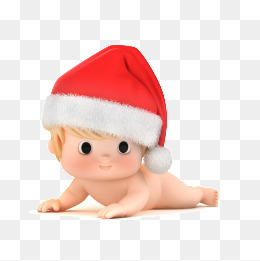 Cartoon Baby Christmas Hats - Baby Elf, Transparent background PNG HD thumbnail