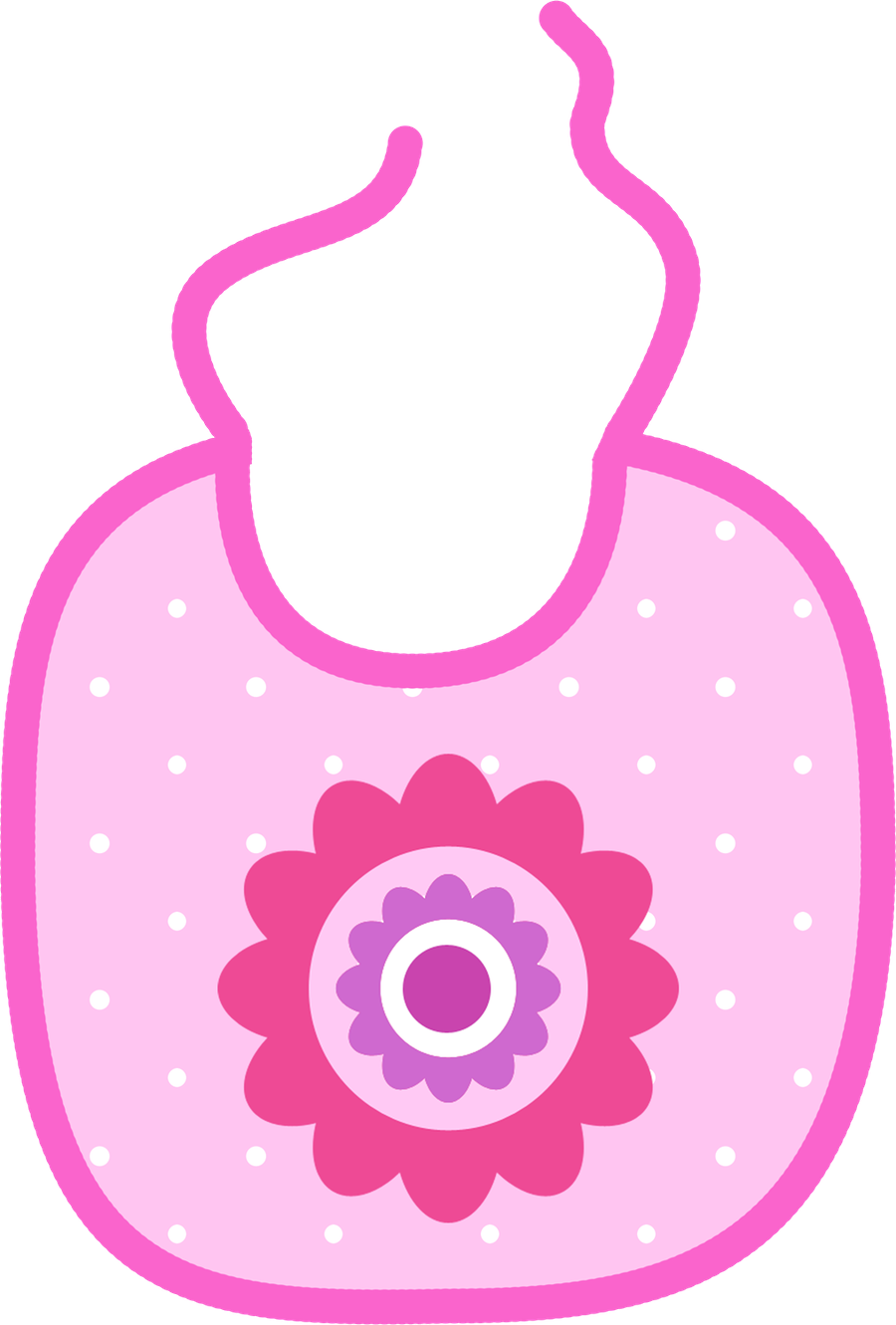Pink Baby Bib Clip Art - Pink
