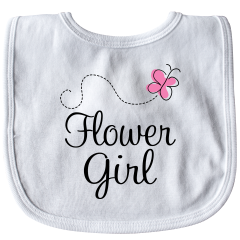 Flower Girl Hand Lettering With Flowers Illustration Baby Bib · Flower Hdpng.com  - Baby Girl Bibs, Transparent background PNG HD thumbnail