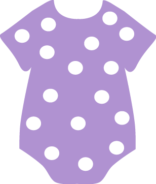 Polka Dot Onesie Clip Art - Baby Girl Bibs, Transparent background PNG HD thumbnail