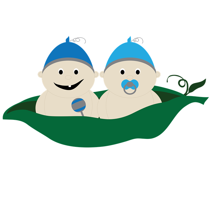 Twins Two Peas In A Pod Pea Pod Pea Pod Boy Baby - Baby Pea Pod, Transparent background PNG HD thumbnail