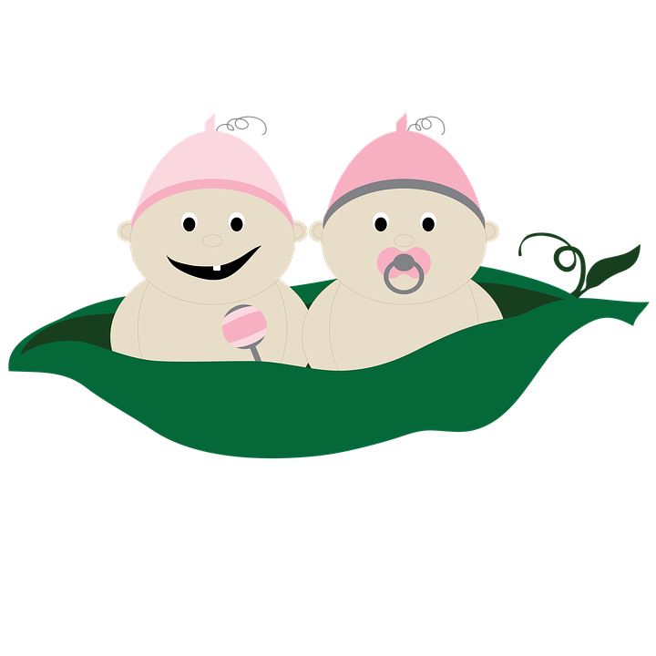 Twins Two Peas In A Pod Pea Pod Pea Pod Girl Baby - Baby Pea Pod, Transparent background PNG HD thumbnail