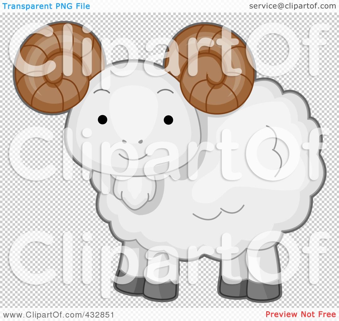 Royalty Free (Rf) Clipart Illustration Of A Cute Baby Ram By Bnp Design - Baby Ram, Transparent background PNG HD thumbnail