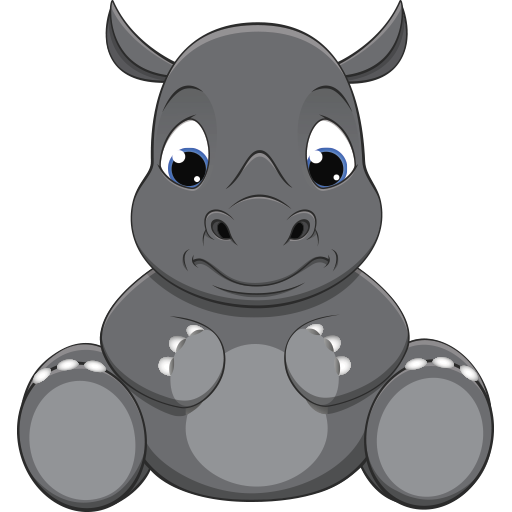 Baby Rhino Pet - Baby Rhino, Transparent background PNG HD thumbnail