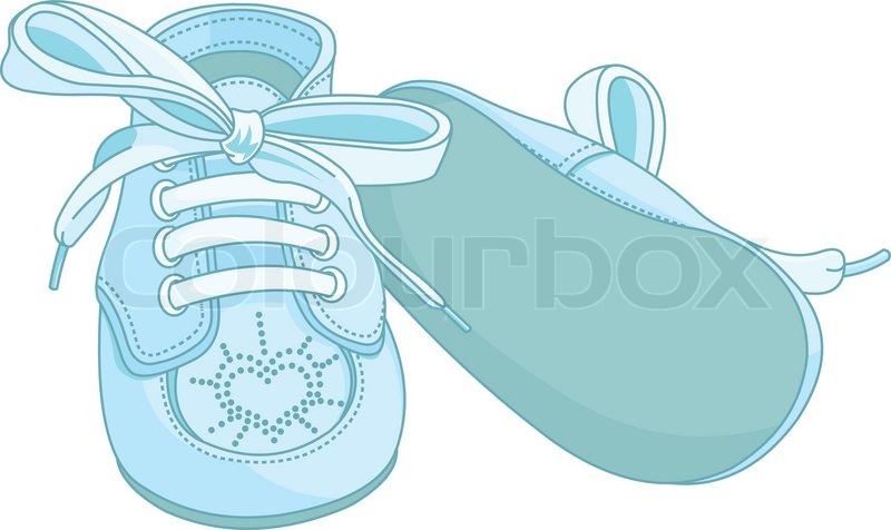 Blue Baby Shoes On White Background, Vector - Baby Shoes For Boys, Transparent background PNG HD thumbnail