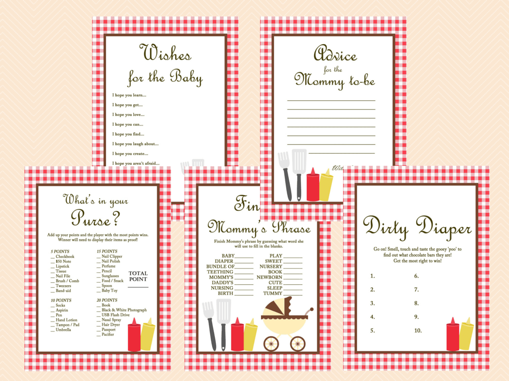 Bbq Baby Shower Game Printables - Baby Shower Bbq, Transparent background PNG HD thumbnail