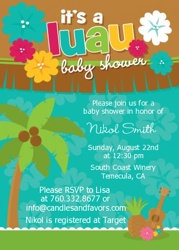 Tropical Baby Shower Invitations Luau Baby Shower Invitations Showers And Baby Shower Theme Ideas Retro Bbq - Baby Shower Bbq, Transparent background PNG HD thumbnail