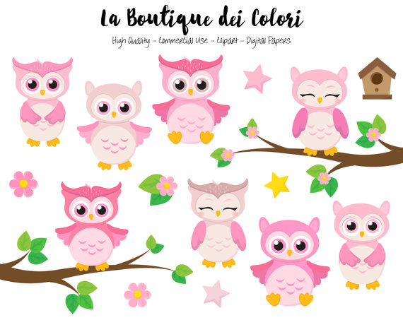 Pink Baby Owls Clipart, Cute Graphics Png, Birds, Animals, Its A Girl, Baby Shower, Nursery Owl Clip Art, Planner Stickers Commercial Use - Baby Shower Its A Girl, Transparent background PNG HD thumbnail