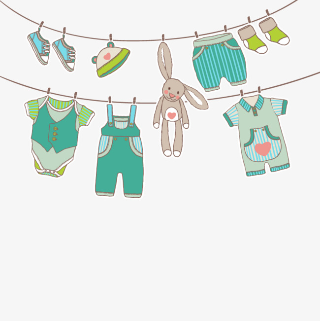 Vector Hanging Clothes, Hd, Vector, Baby Clothing Free Png And Vector - Baby Stuff, Transparent background PNG HD thumbnail