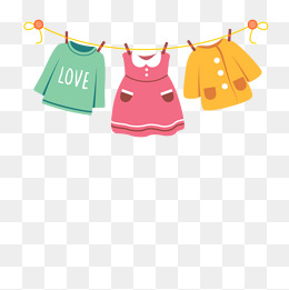 Vector baby clothes, Dry, Car