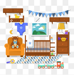 Vector Baby Room, Bedroom, Kids Room, Toy Png And Vector - Baby Things, Transparent background PNG HD thumbnail