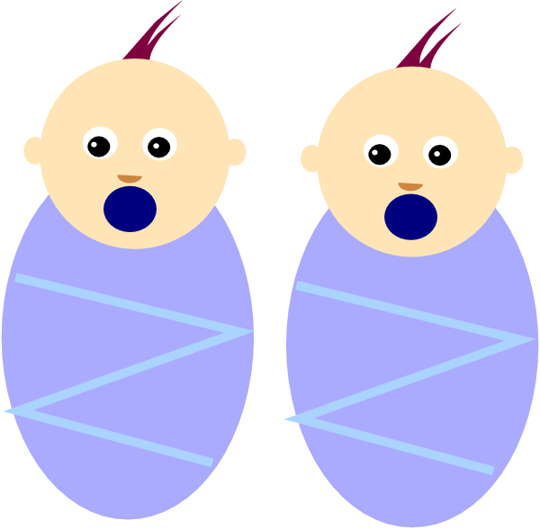 Twin Boys Clip Art - Baby Twins Boys, Transparent background PNG HD thumbnail
