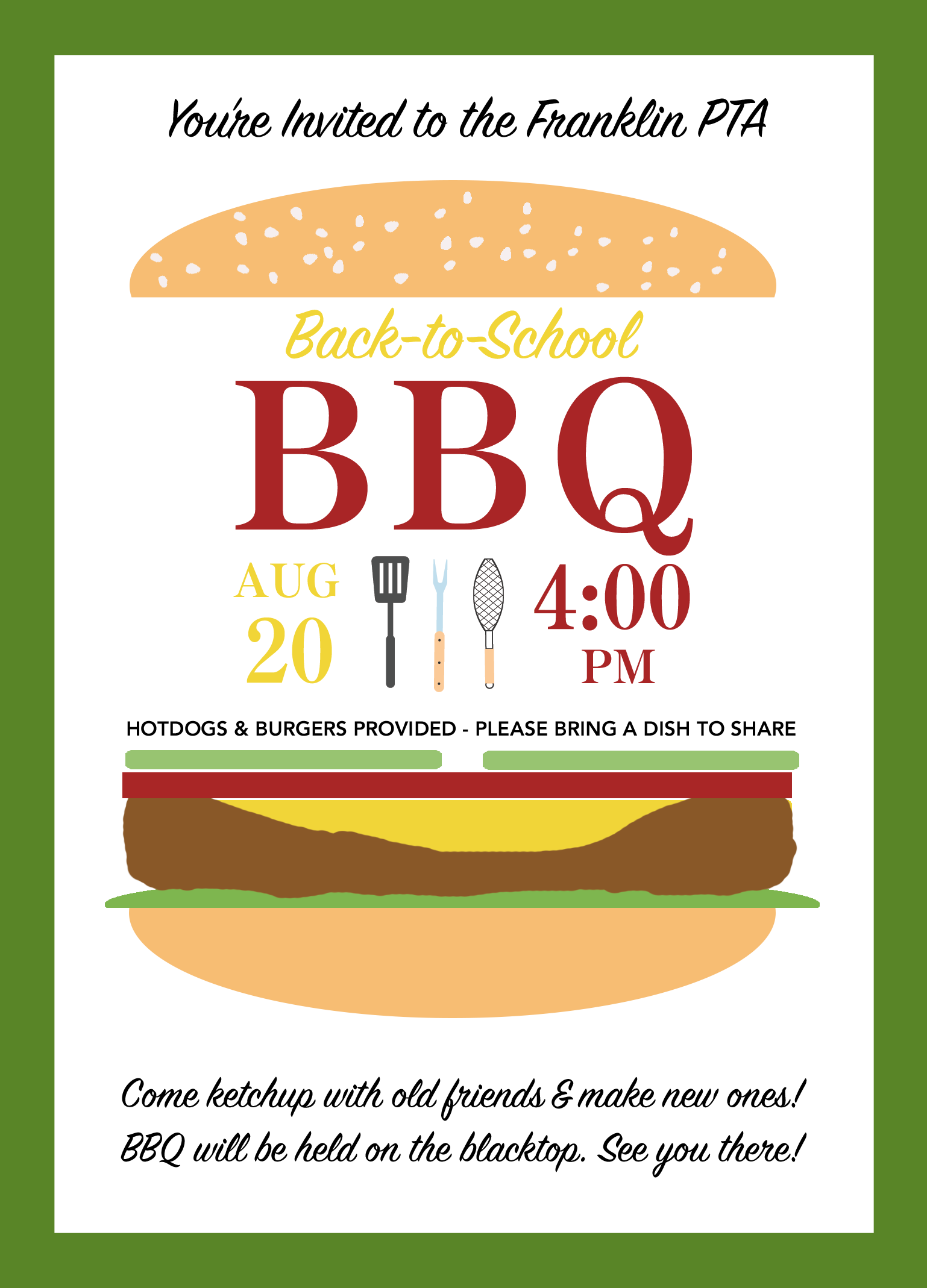 The Day Before School Begins Each Year, The Pta Hosts A Back To School Bbq To Give Students, Teachers, And Parents A Chance To Reconnect After A Long Summer Hdpng.com  - Back To School Bbq, Transparent background PNG HD thumbnail