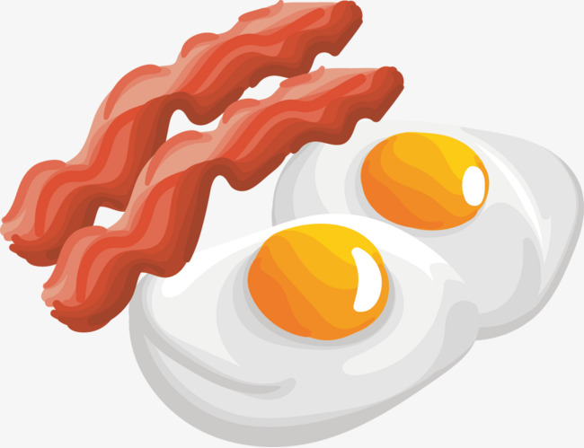 Vector Painted Egg And Bacon, Vector, Omelette, Poached Eggs Png And Vector - Bacon And Egg, Transparent background PNG HD thumbnail