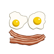 Cartoon Bacon And Eggs - Bacon And Eggs, Transparent background PNG HD thumbnail
