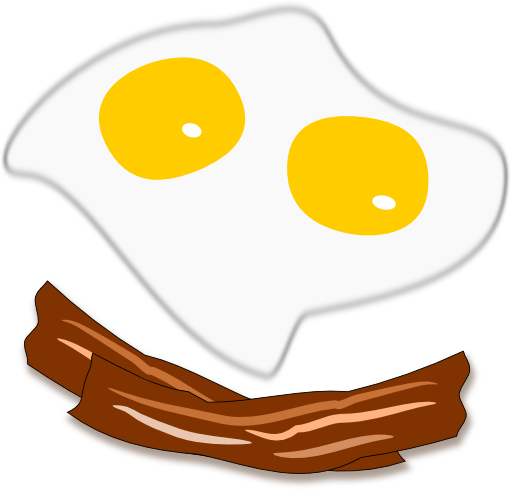 Sunny Side Up Eggs And Bacon Sketch By John Lemasney Via 365Sketches Pluspng.com #cc By #creativecommons #illustration - Bacon And Eggs, Transparent background PNG HD thumbnail