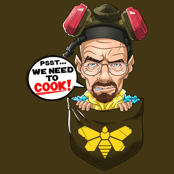 Neatoshop: Pocket Heisenberg Shirt Walter White Tee Breaking Bad We Need To Cook Meth - Bad Cook, Transparent background PNG HD thumbnail